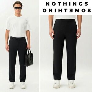 NWT Nothings Something SOCRATES CLASSIC PANT Black Large Tech Performance Casual